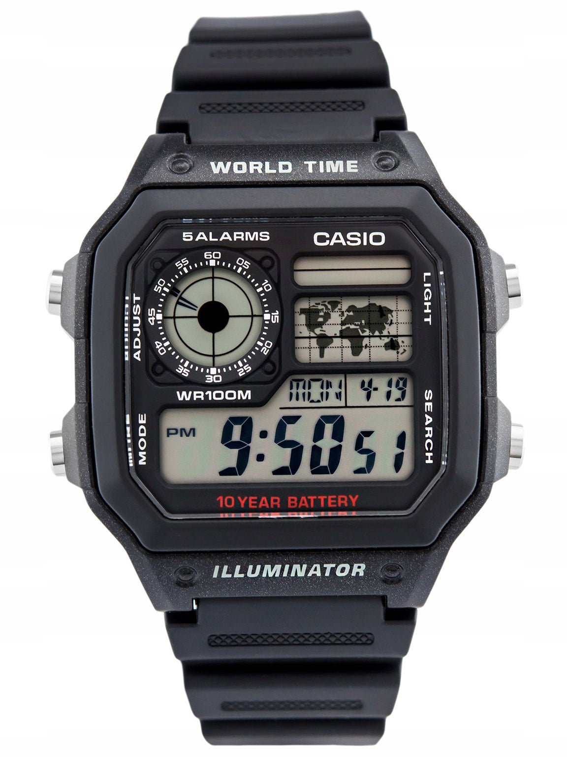 MEN'S WATCH CASIO AE-1200WH-1AVEF 100M ALARM Brand CASIO