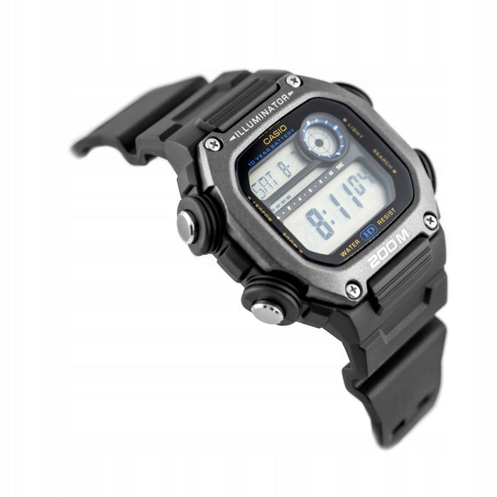 MEN'S WATCH CASIO DW-291HX-1AVDF + BOX + ENGRAVING Functions alarm clock date display illumination stopwatch timer waterproof