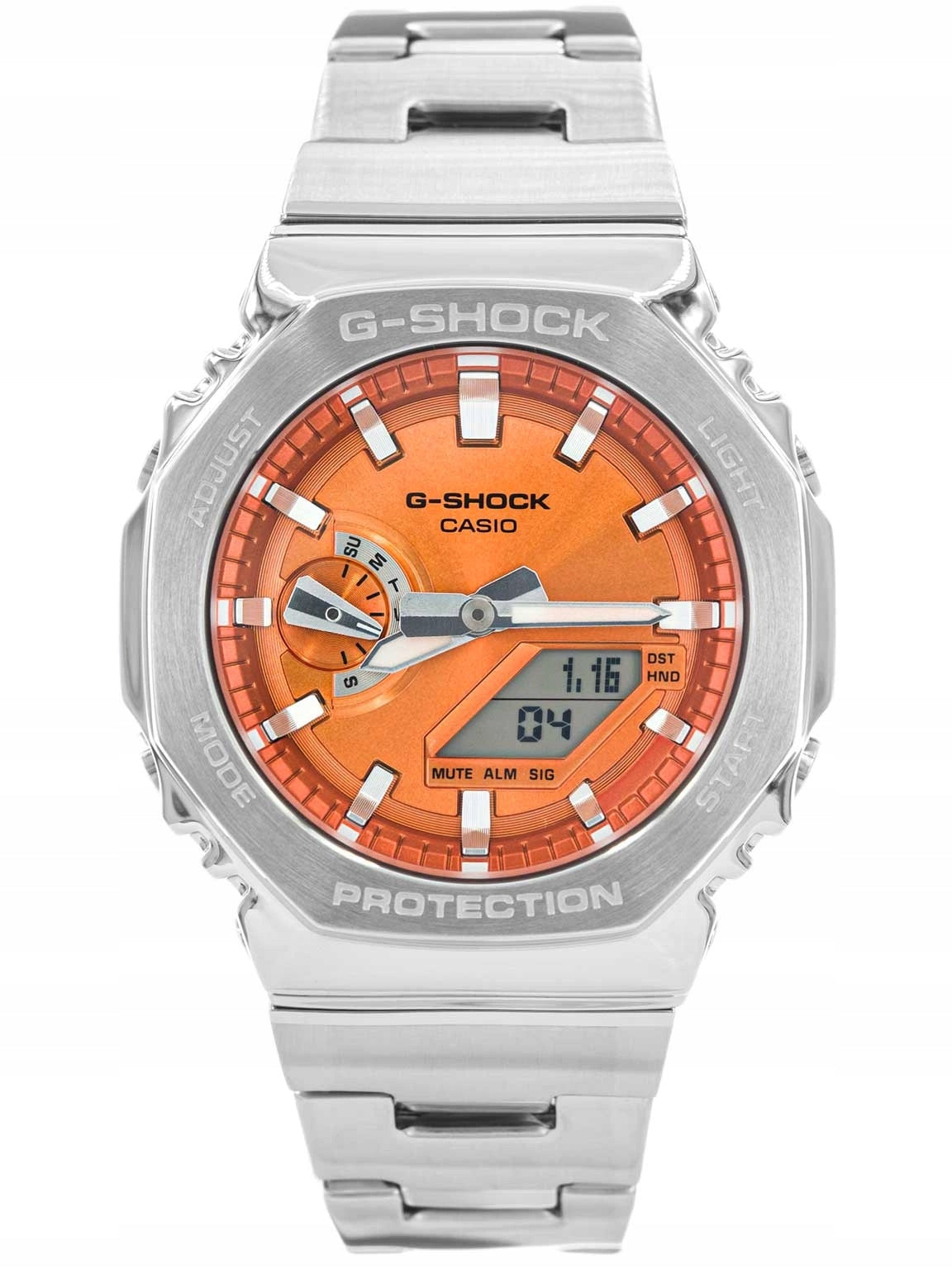MEN'S WATCH CASIO G-SHOCK GM-2110D-4AER G-SHOCK SILVER ON BRACELET Brand CASIO