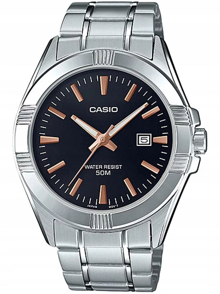 MEN'S WATCH CASIO MTP-1308D-1A2 + BOX +GRAWER