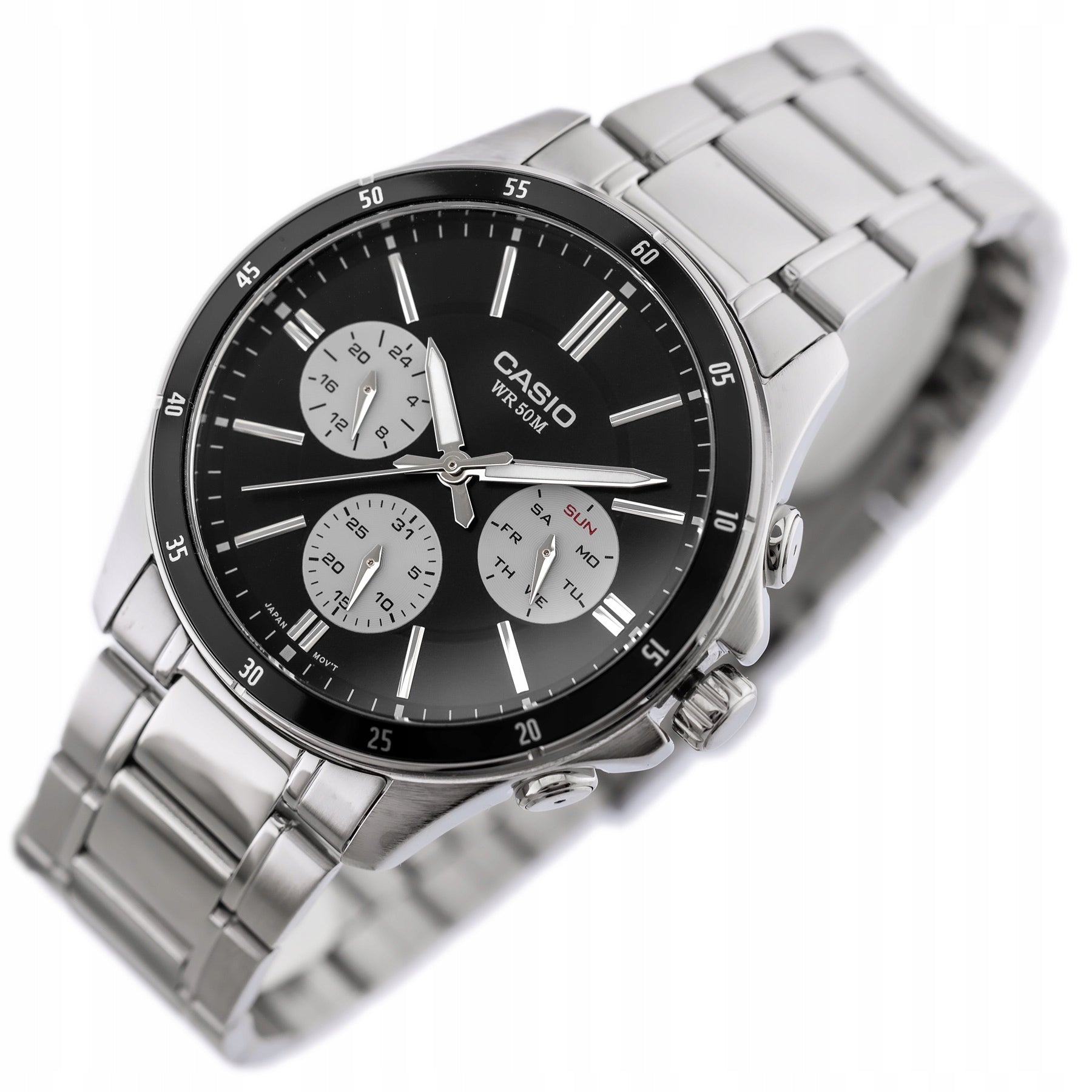 MEN'S WATCH CASIO MTP-1374D-1A3 + BOX + ENGRAVING Packaging status original