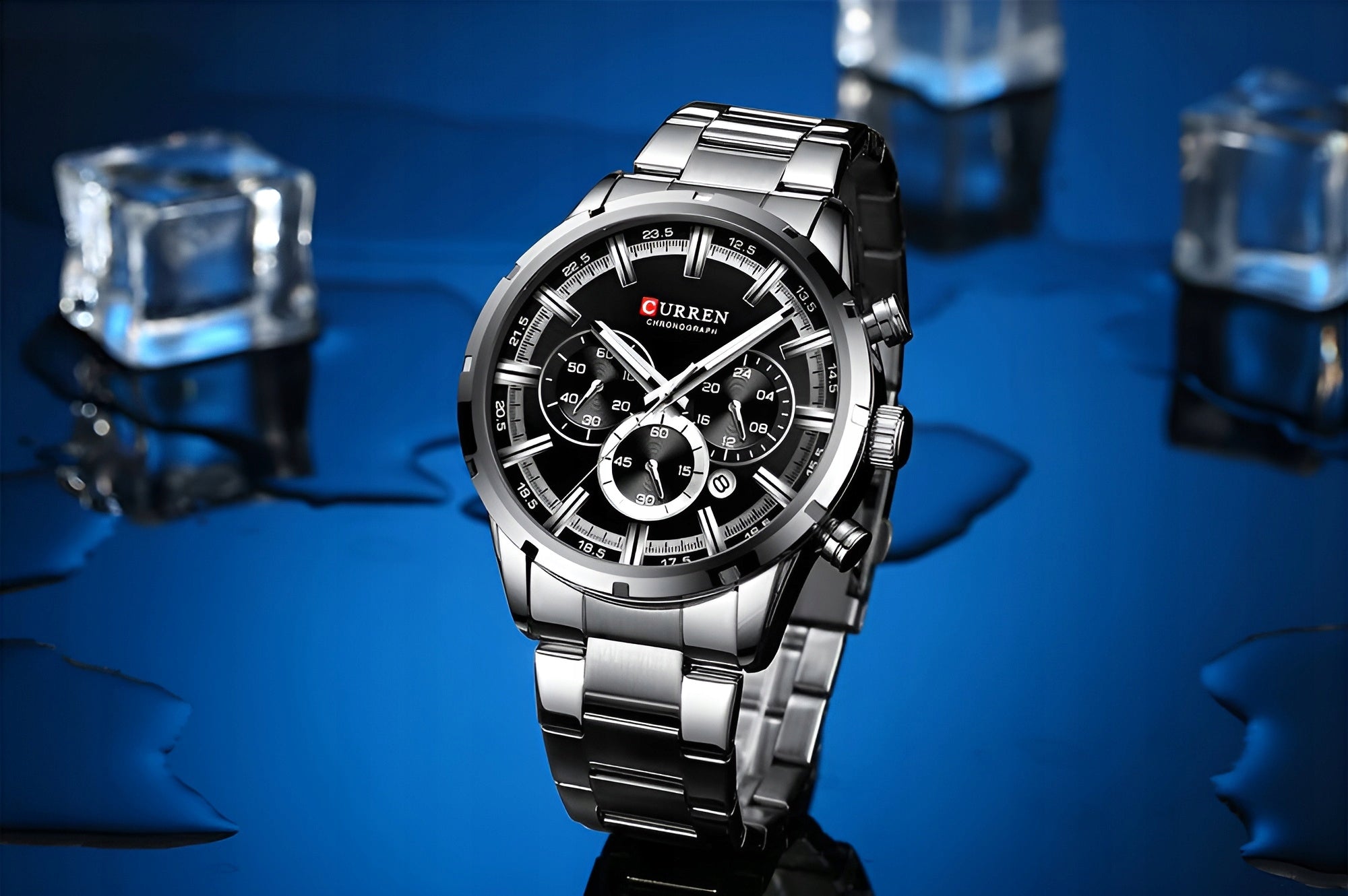 MEN'S WATCH CURREN CLASSIC ELEGANT CHRONOGRAPH DATE 5 COLORS Brand Curren