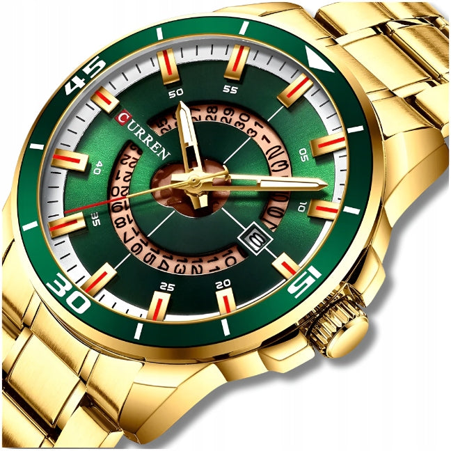 MEN'S WATCH CURREN CLASSIC ELEGANT STEEL DATE 5 COLORS GIFT