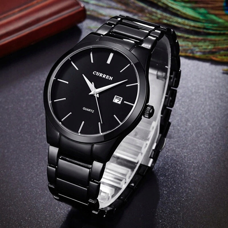 MEN'S WATCH CURREN CLASSIC STEEL ELEGANT DATE 4 COLORS GIFT Brand Curren