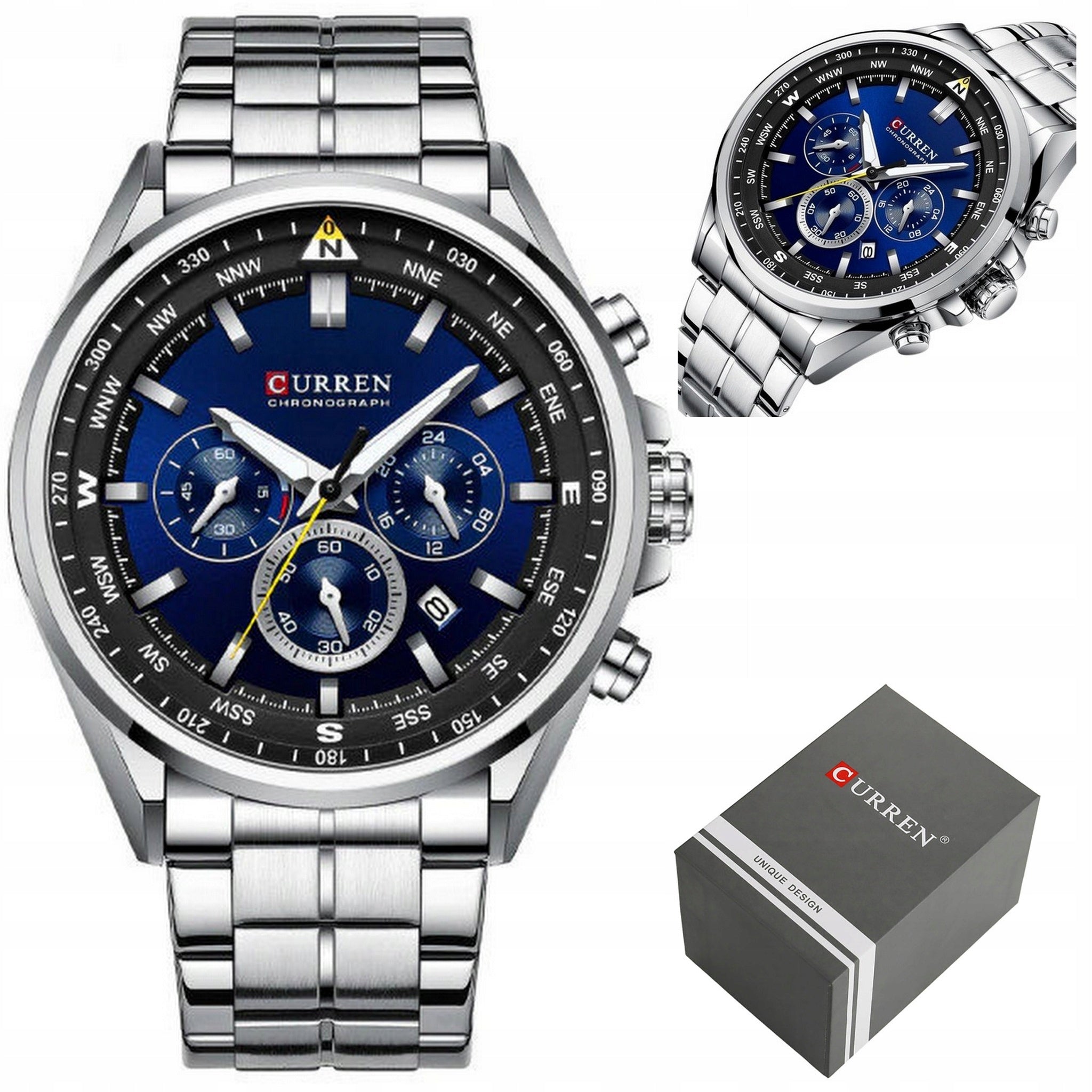 MEN'S WATCH CURREN RONSON chronograph date + ENGRAVING