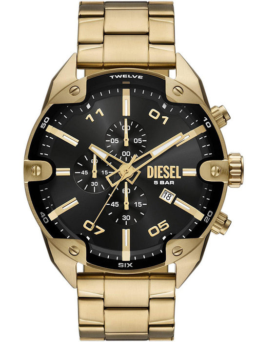 MEN'S WATCH DIESEL DZ4678 SPIKED GOLD ORIGINAL + BOX