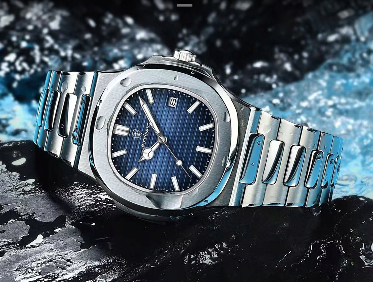 MEN'S WATCH ELEGANT POEDAGAR ON BRACELET BOX DATE Brand no brand
