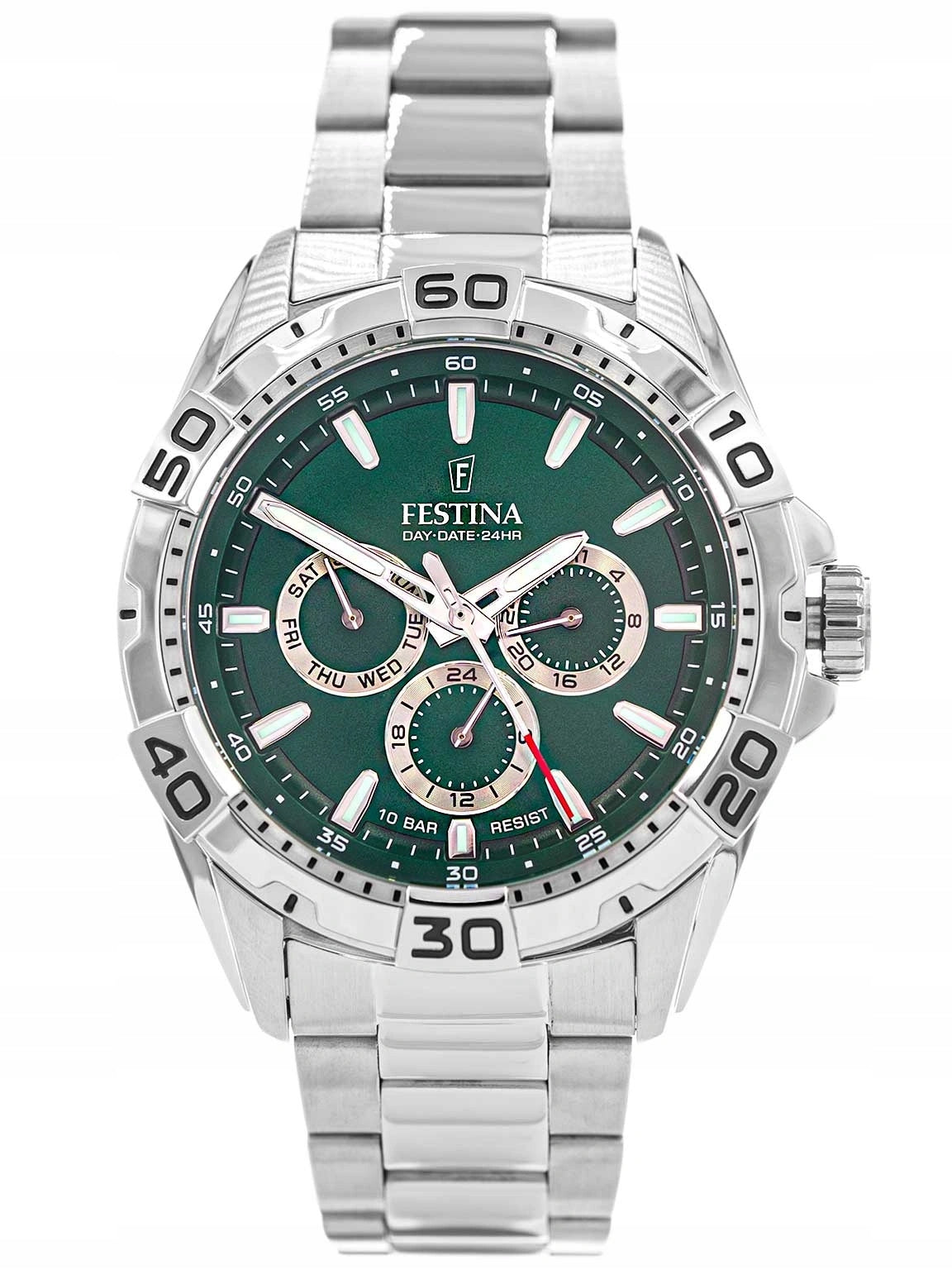 MEN'S WATCH FESTINA F20623/3 MULTIFUNCTION 100M ON BRACELET DATE Packaging status original