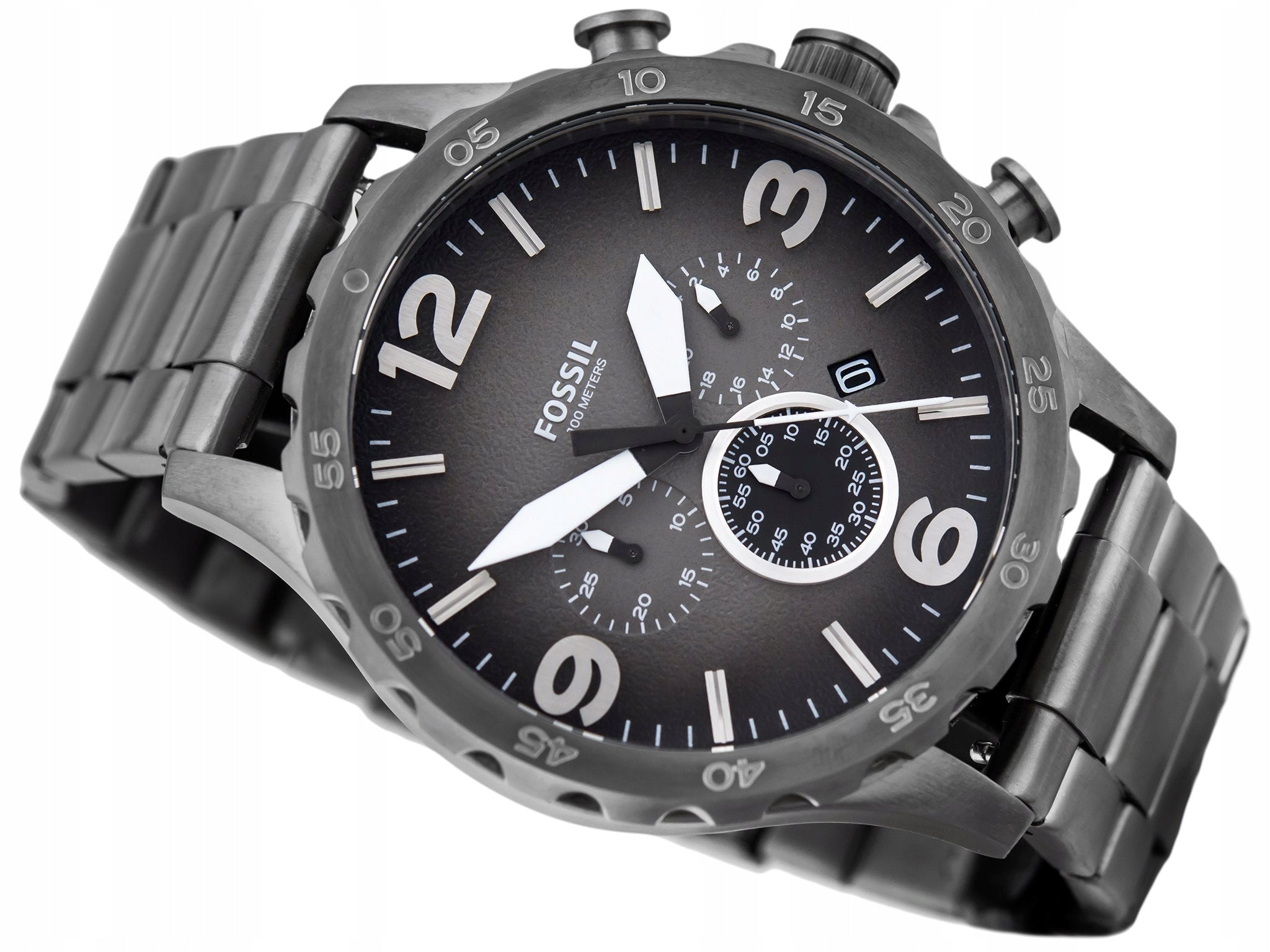 MEN'S WATCH FOSSIL JR1437 STOPWATCH MULTIDATA FASHIONABLE Batteries included yes