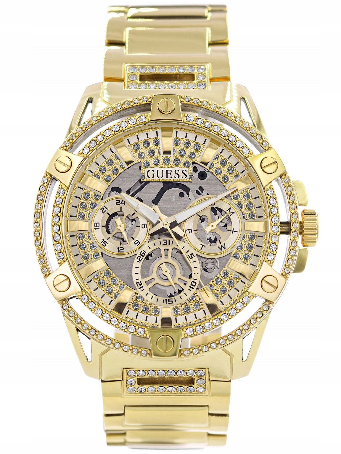 MEN'S WATCH GUESS GW0497G2 KING GOLD WITH ZIRCONS FASHION Packaging status original