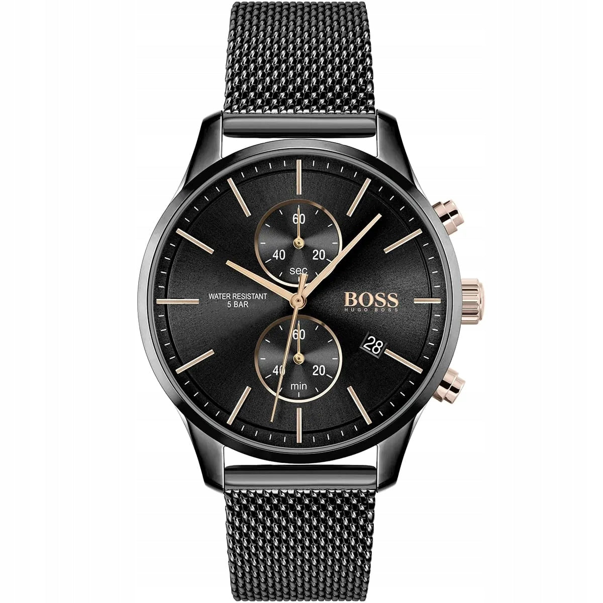 MEN'S WATCH HUGO BOSS 1513811 ASSOCIATE BLACK + BOX