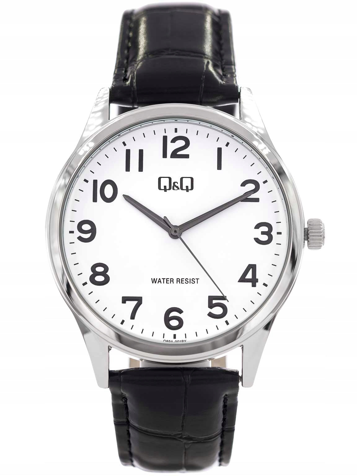 MEN'S WATCH Q&Q Q59A-001PY READABLE ECO-LEATHER Brand Q&Q