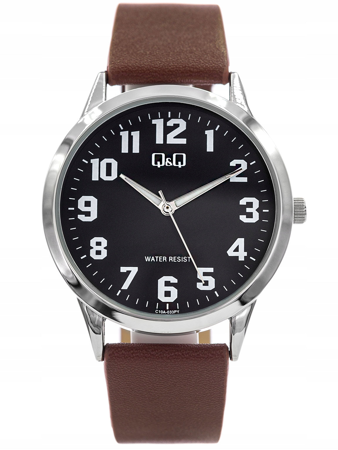 MEN'S WATCH QQ C10A-033PY BROWN CLASSIC READABLE Brand Q&Q