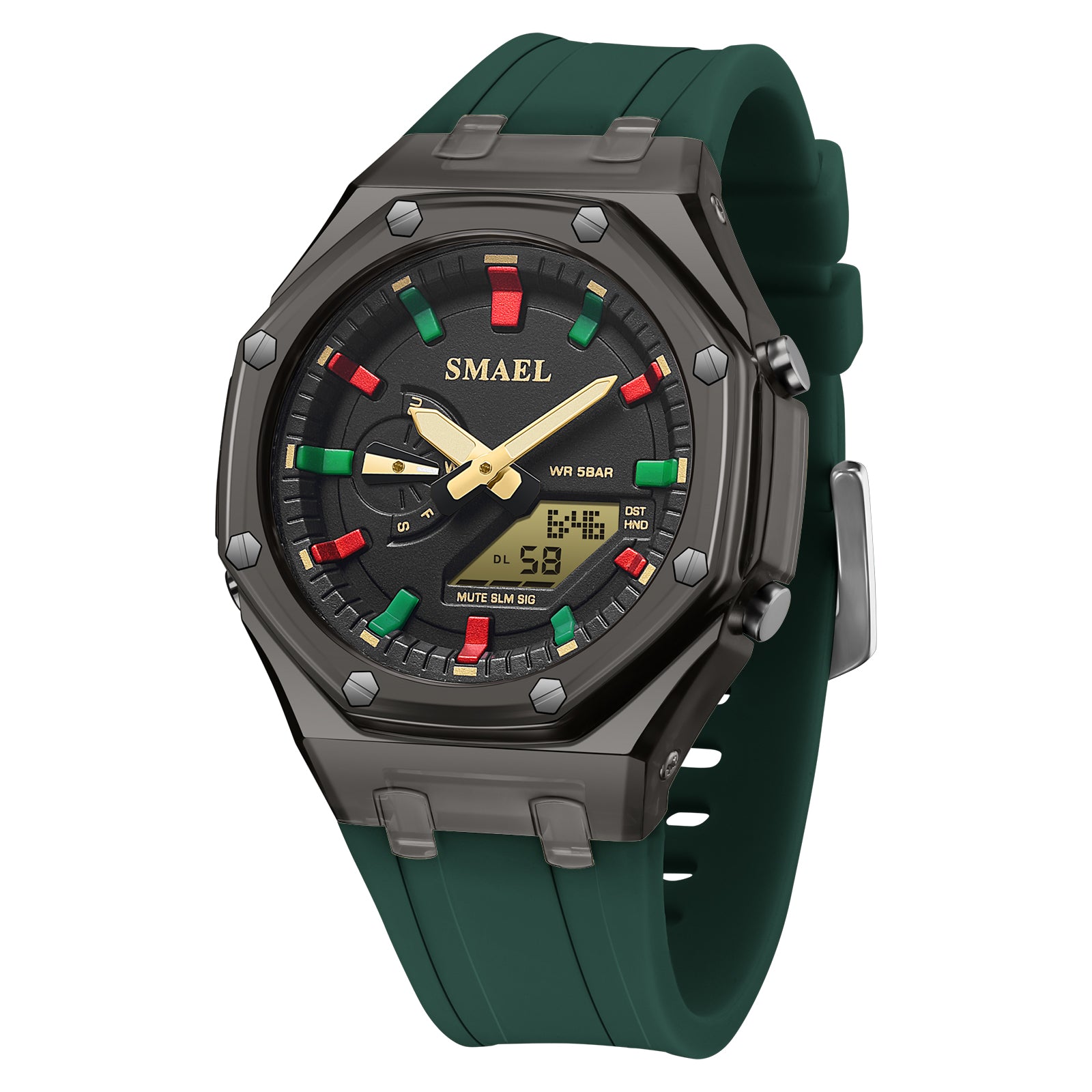 MEN'S WATCH SMAEL SPORTS WATERPROOF STOPWATCH DATE BACKLIGHT