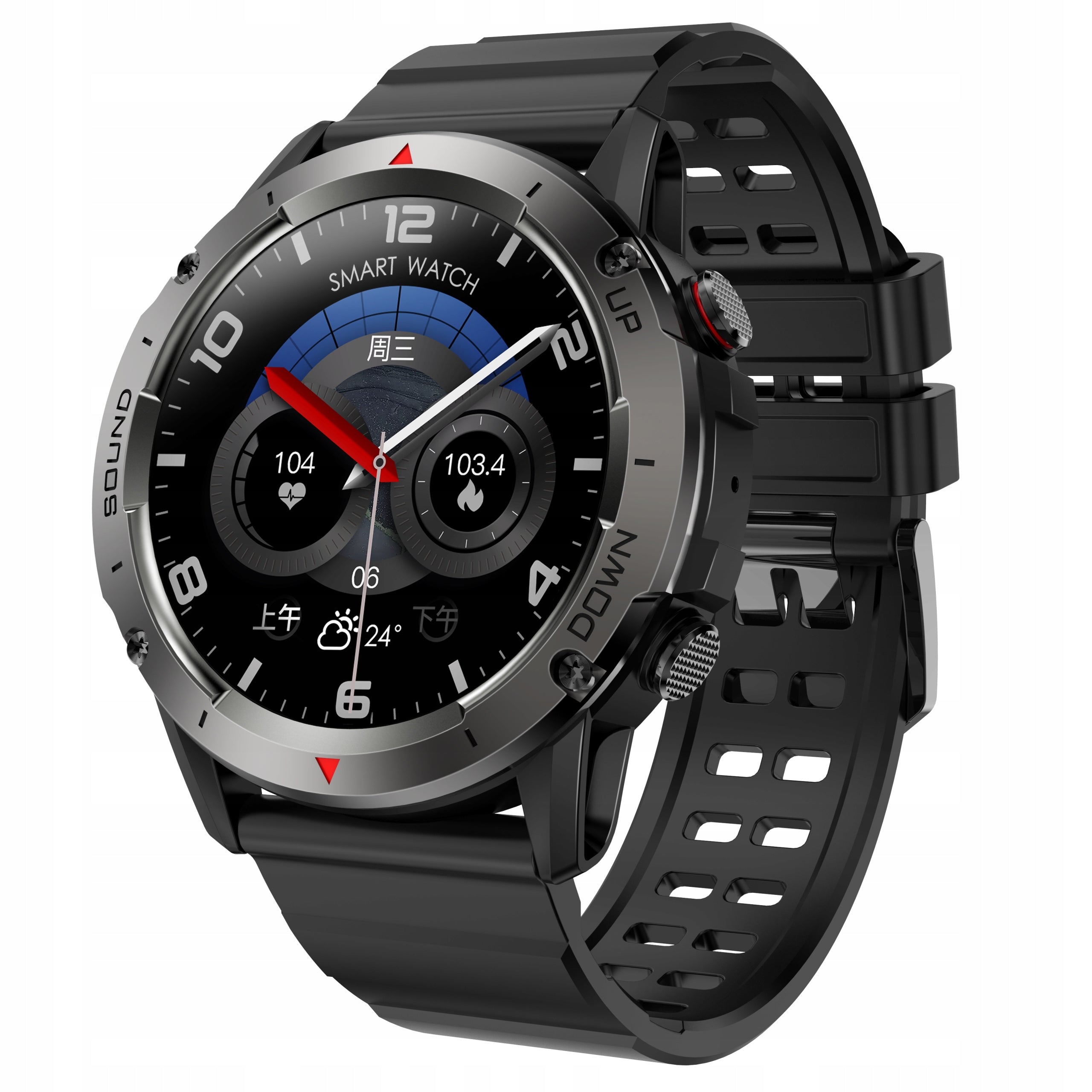 MEN'S WATCH SMARTWATCH BLOOD PRESSURE MONITOR WATERPROOF 400mah CONVERSATIONS POL MENU EAN (GTIN) 6944674509923
