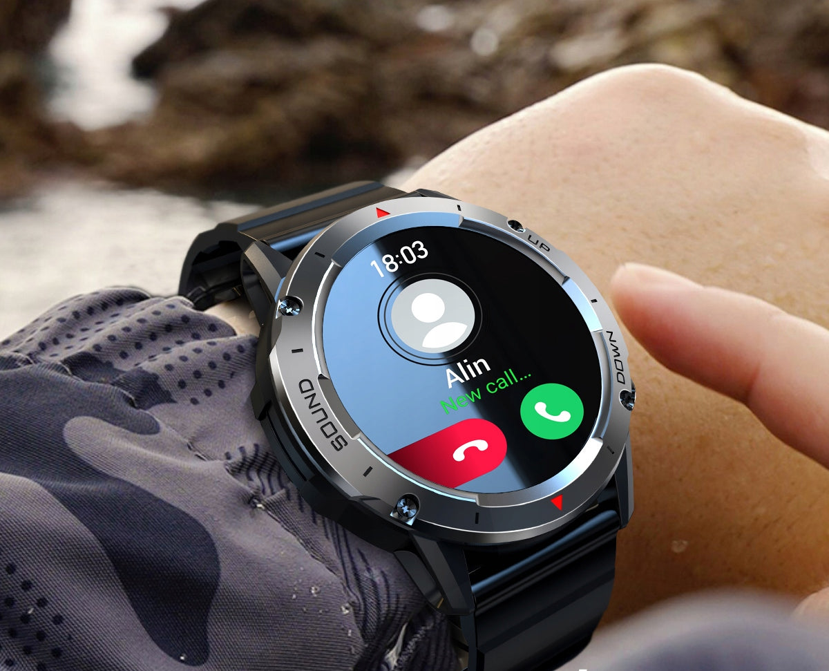 MEN'S WATCH SMARTWATCH BLOOD PRESSURE MONITOR WATERPROOF 400mah CONVERSATIONS POL MENU Packaging status original