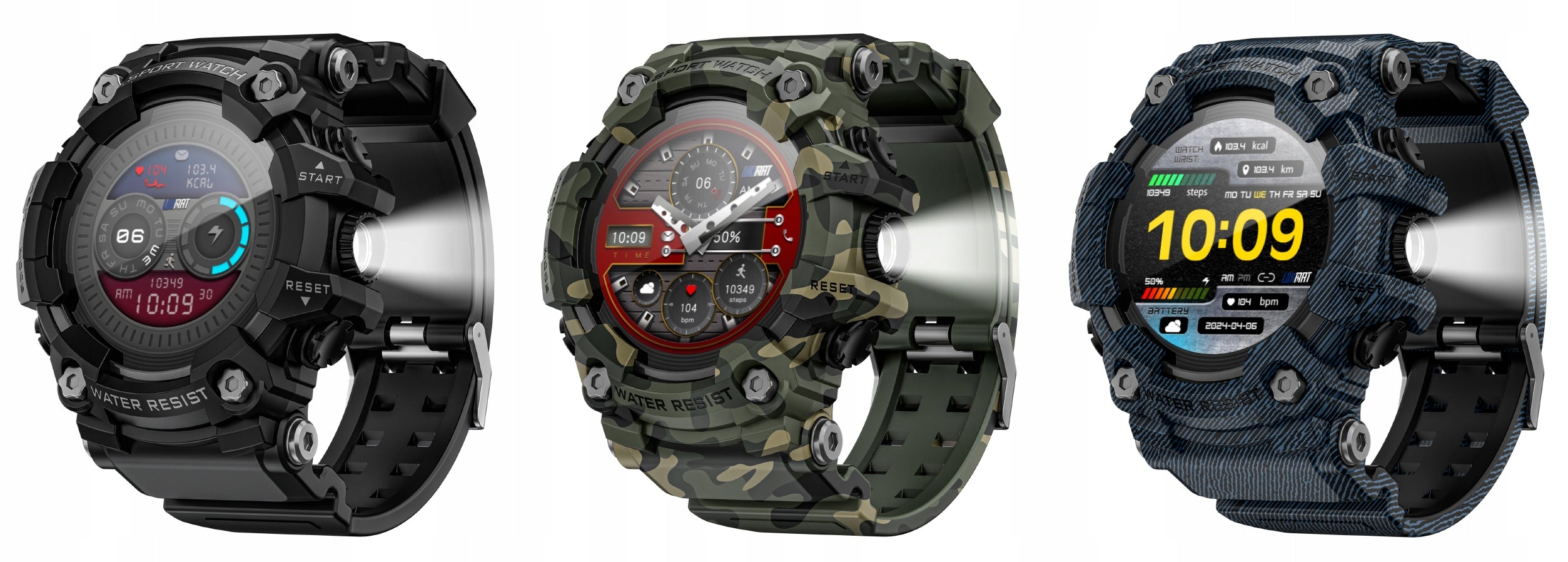 MEN'S WATCH SMARTWATCH LOKMAT GT WATERPROOF TALK PRESSURE PL MENU Packaging status original