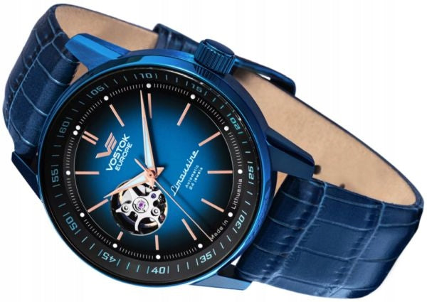 MEN'S WATCH VOSTOK EUROPE NH38A-560D681 OPEN HEART AUTOMATIC ON STRAP Brand VOSTOK EUROPE