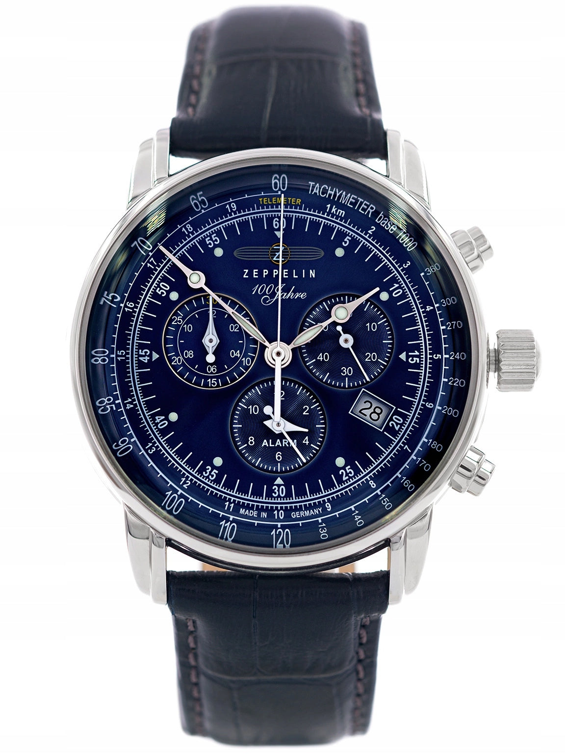 MEN'S WATCH ZEPPELIN 7680-3 100 JAHRE ALARM DATE Brand Zeppelin