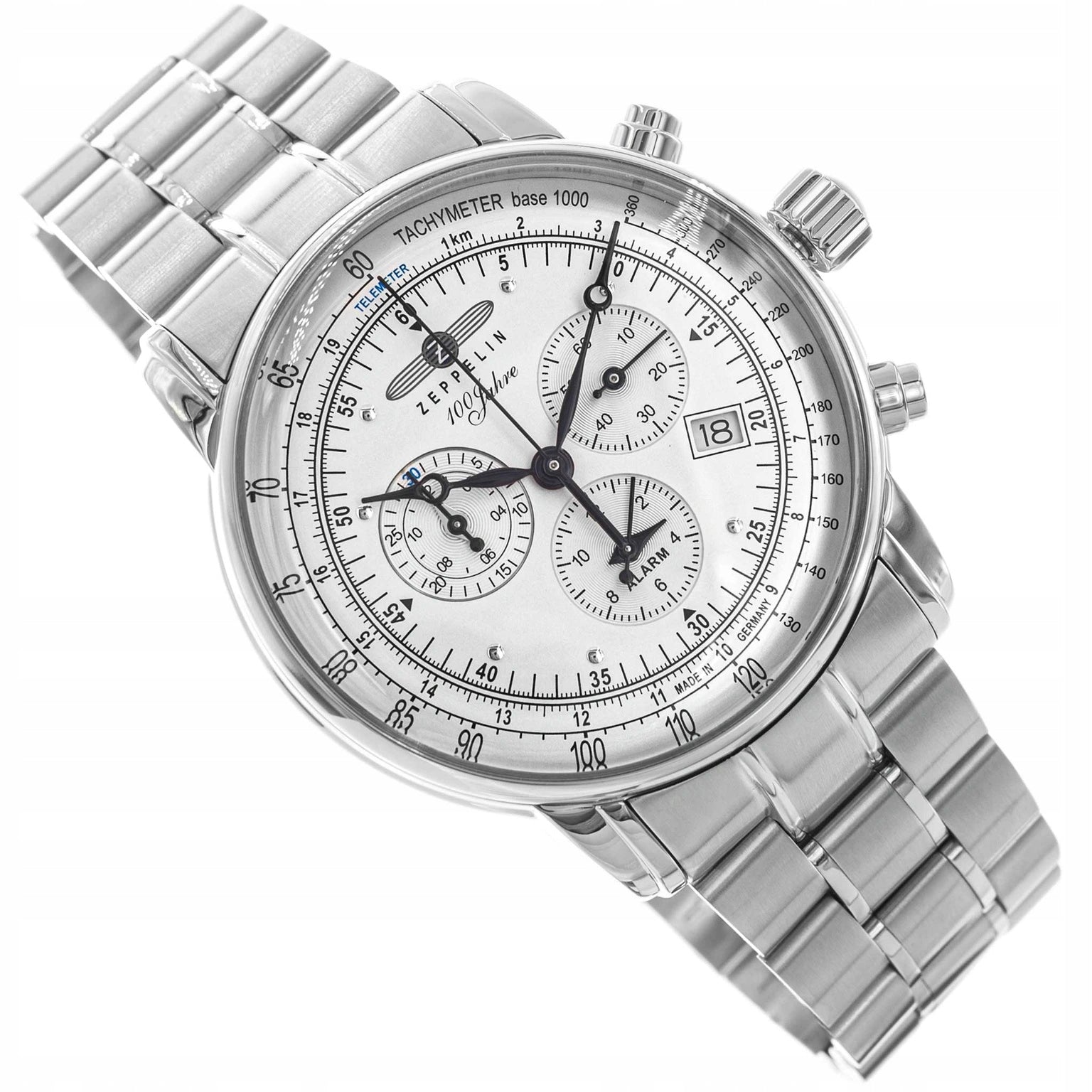 MEN'S WATCH ZEPPELIN 7680MB-1 100 JAHRE ON BRACELET STOPWATCH