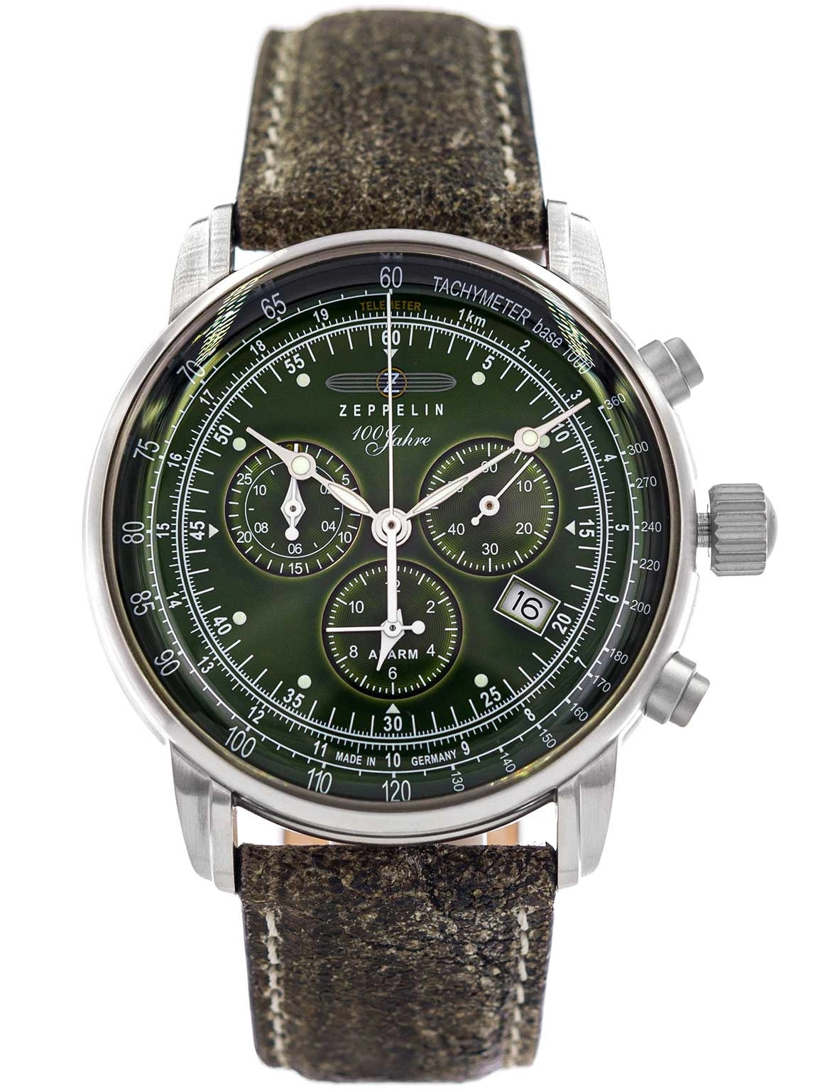 MEN'S WATCH ZEPPELIN 8680-4 100 JAHRE ALARM Packaging status original