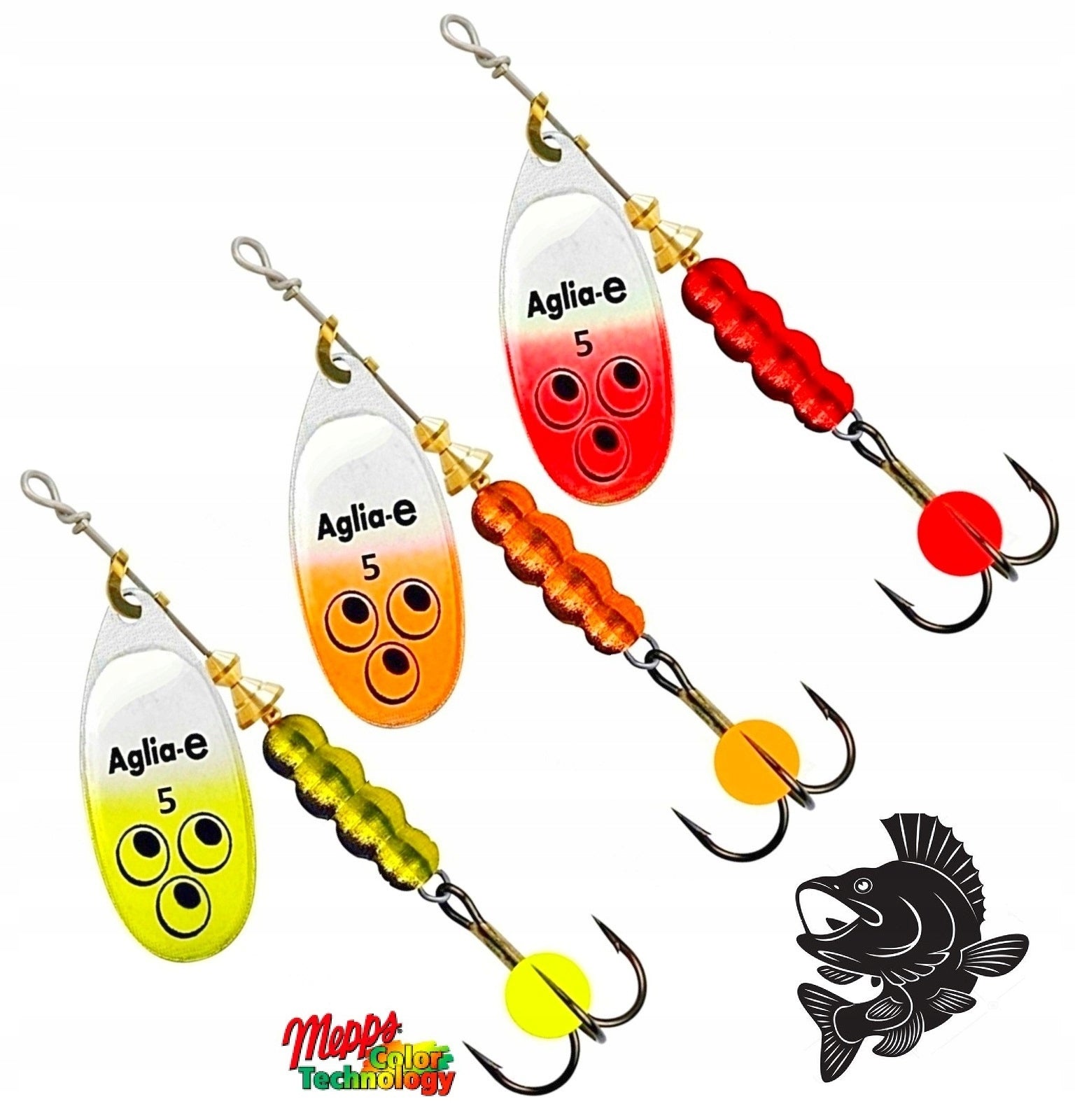 MEPPS AGLIA E-BRITE RED SILVER Nr.5-13g THE ORIGINAL WORLD'S #1 LURE Manufacturer code VP-MAEB-RS-5