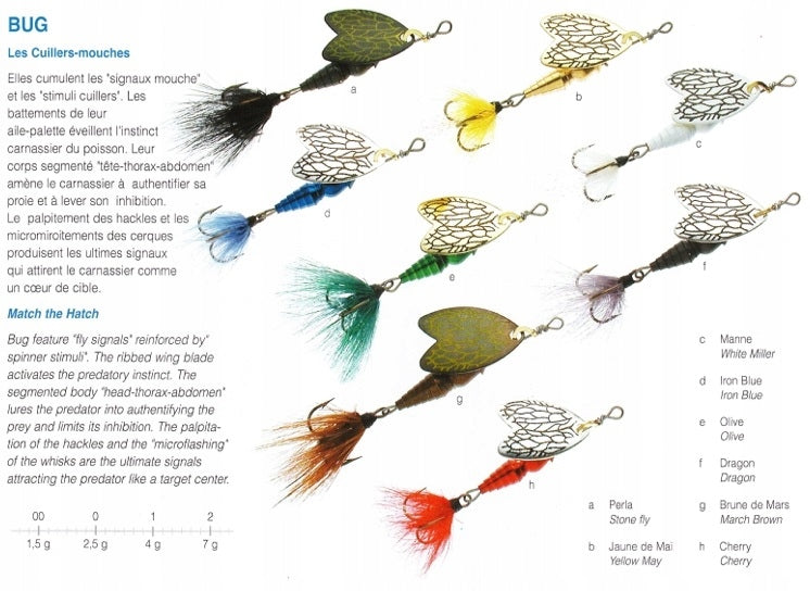 MEPPS THUNDER BUG DRAGON No. 1- 4 gr THE ORIGINAL PACKED WORLD'S #1 LURE Brand Mepps
