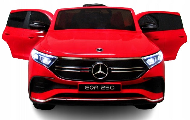 MERCEDES EQA250 Battery-operated car 2 motors PILOT EVA LEATHER ROCKER Color red