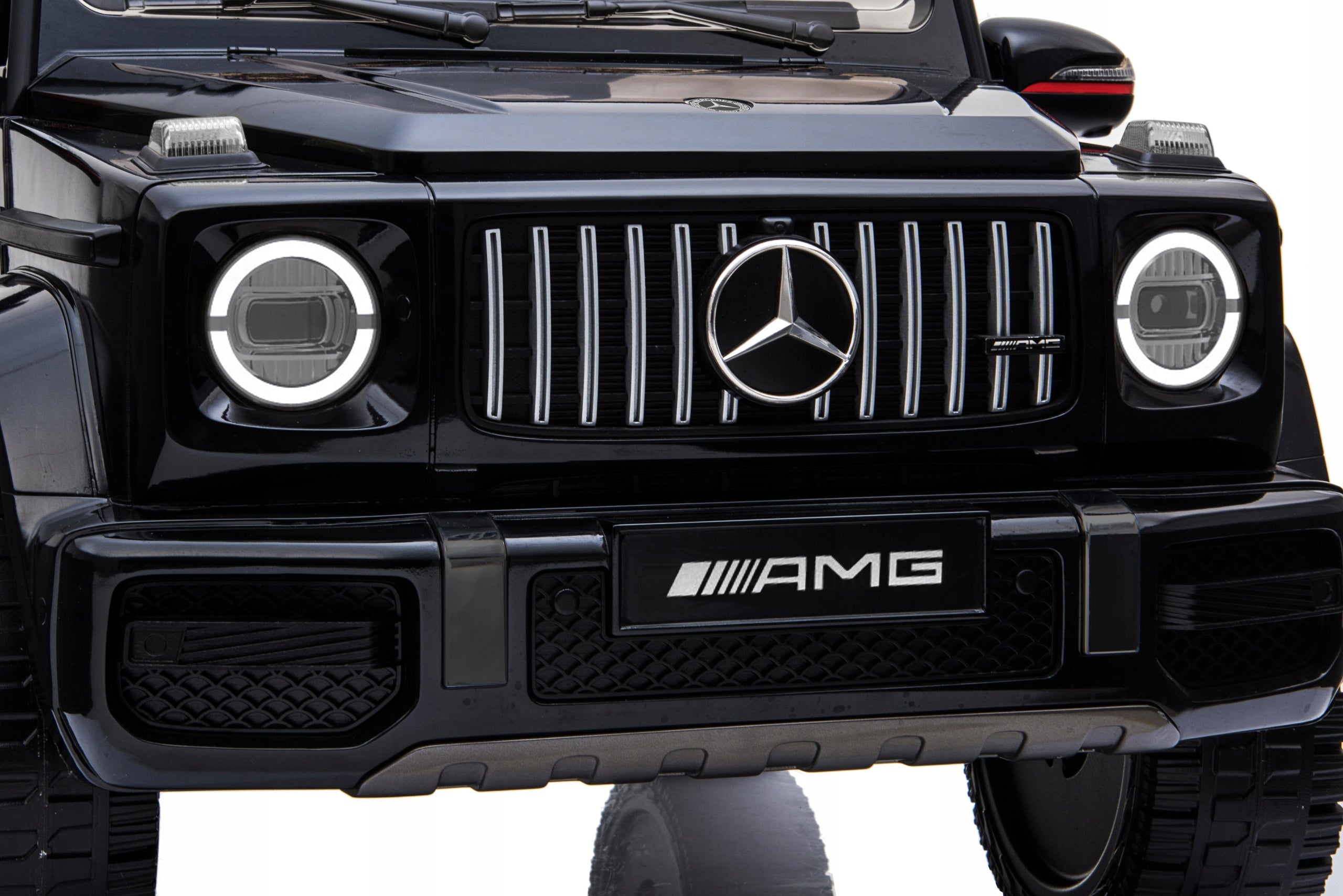 MERCEDES G class AUTO BATTERY REMOTE CONTROL Leather SOFT WHEELS Eva 4x4 BLACK Brand Icoon