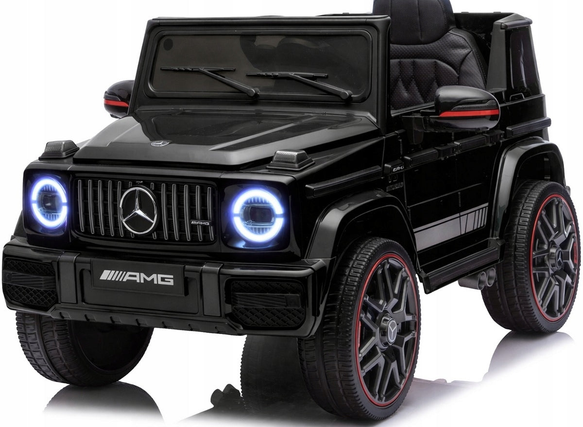 MERCEDES G63 4x4 180W LEATHER, EVA Auto Battery Operated, 12v 9ah, LED, Remote Control Packaging status original