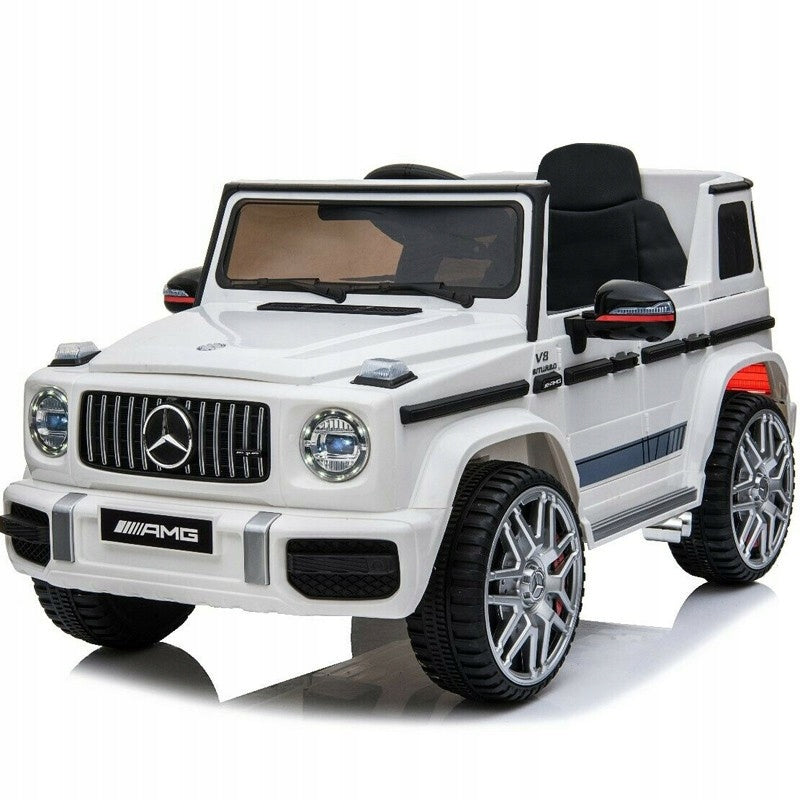 MERCEDES G63 AUTO BATTERY OPERATED LEATHER REMOTE CONTROL 12V7Ah CAR 4-ENGINES 4x4 Kid's age 12+ months