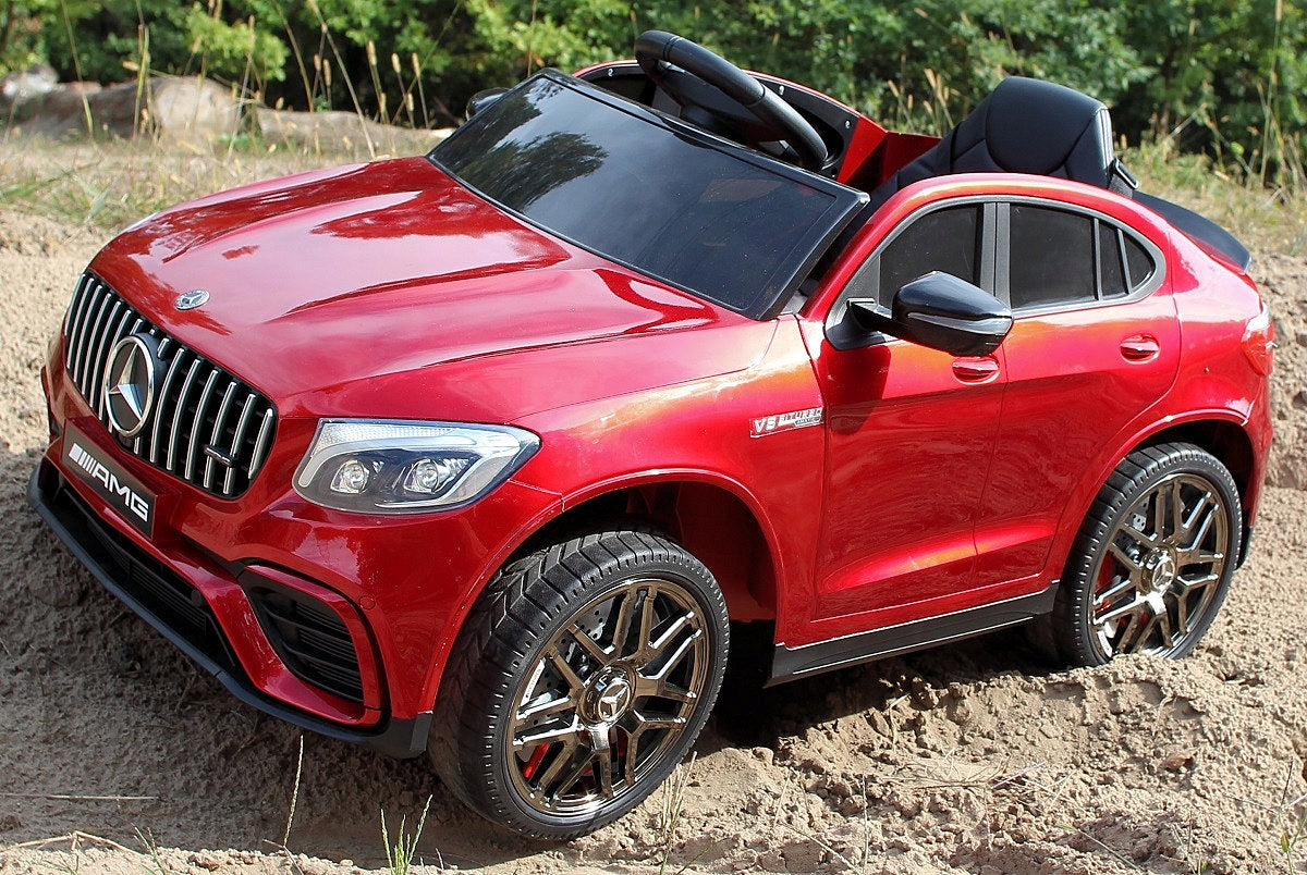 MERCEDES GLC 4x4 Auto Battery Operated, 12v9ah, LEATHER, EVA, LED, USB, 180W Color black red blue