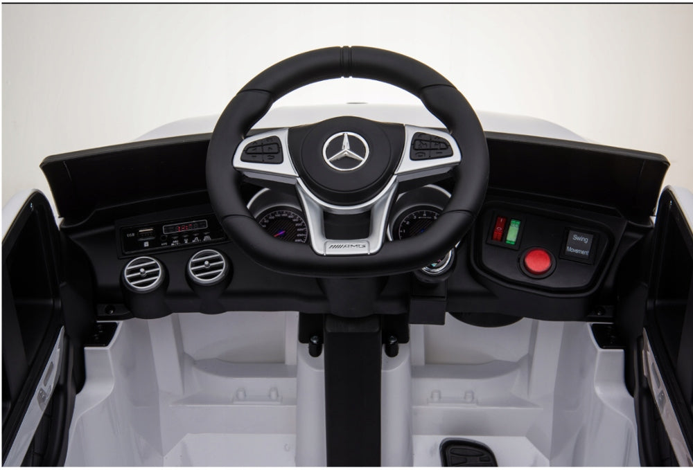 MERCEDES GLC 63S BATTERY OPERATED LEATHER PILOT 4x4 LACQUERED SOFT EVA WHEELS Kid's age 2+ years