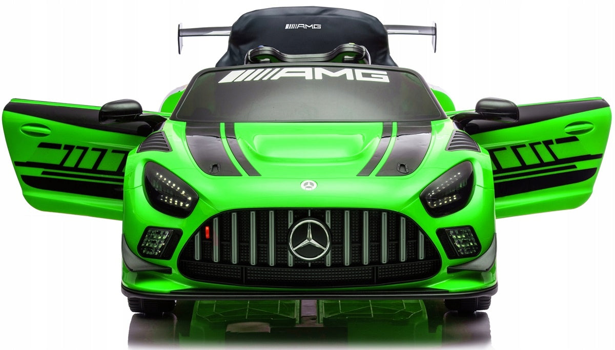 MERCEDES GT3 AMG 4x4 EVA LEATHER LACQUER Auto for bluetooth battery 12v9ah Maximum load 35 kg