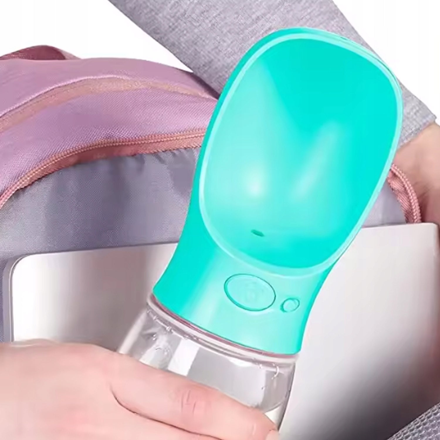 MERSJO Travel bottle portable drinker for dog TURQUOISE 350 ml 1 pc. Capacity 0.35 l