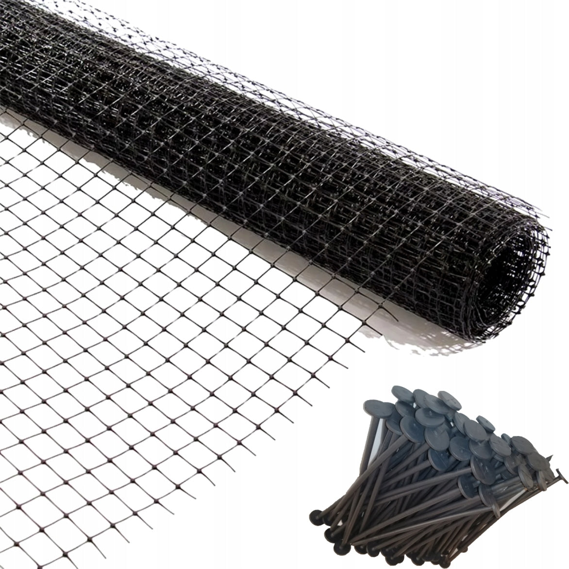 MESH FOR MOLES 2x100m AGAINST MOLES UV+ POLAND STRONG DURABLE + PEGS Packaging status original