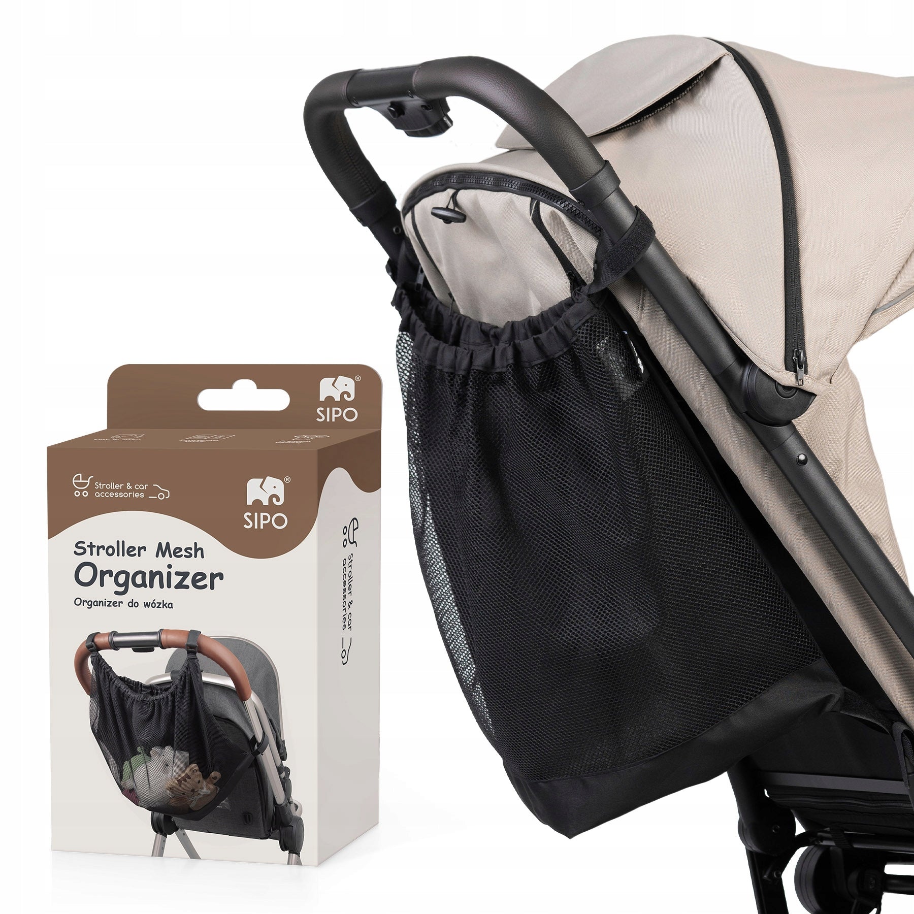MESH STROLLER ORGANIZER STORAGE BAG XL LARGE SIZE SIPO