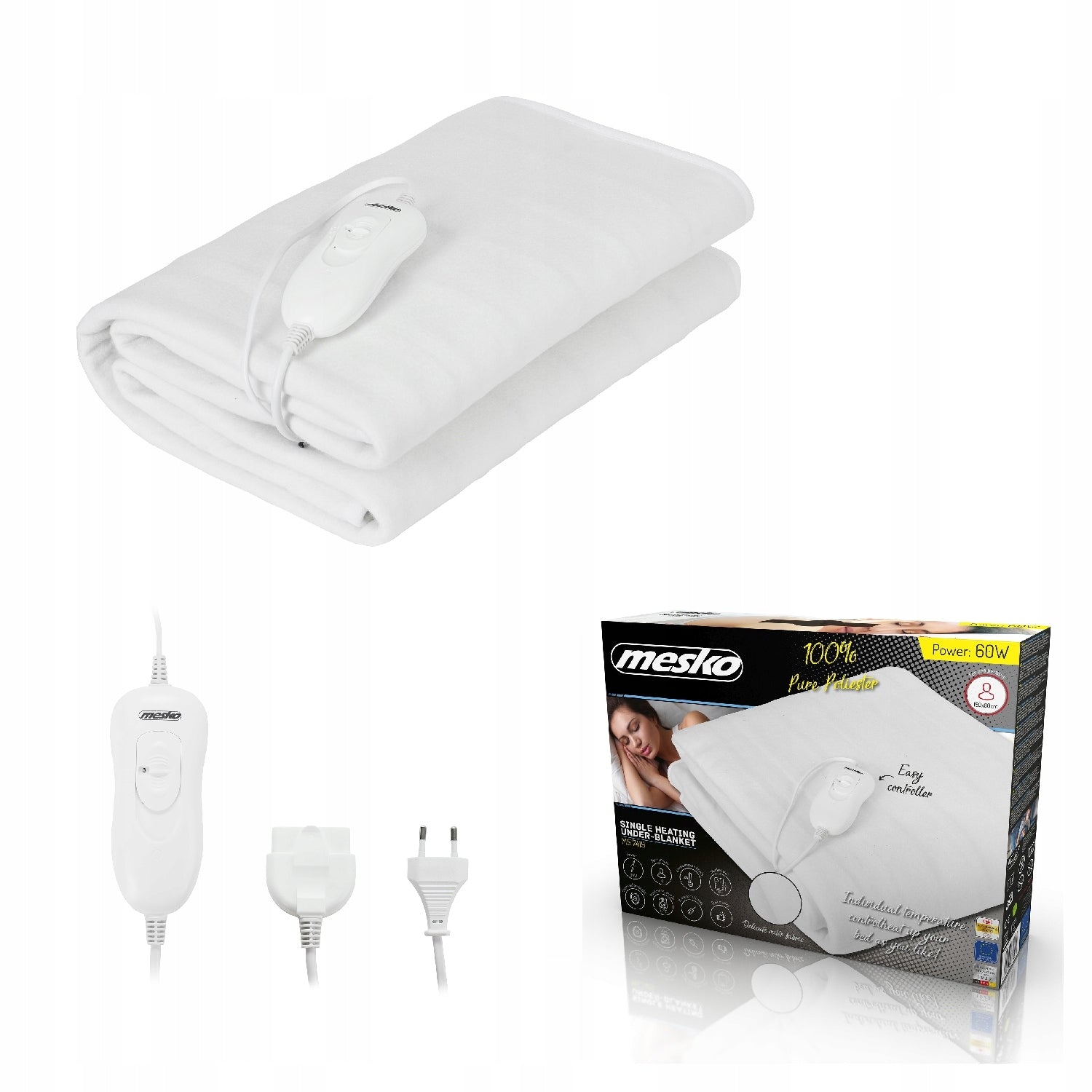 MESKO MS7419 SHEET ELECTRIC BLANKET 150X80CM 60W 4 DEGREES