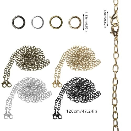 METAL BAG CHAINS 8PCS 120CM FOR WOMEN METAL DIY Manufacturer code SWC5908201338111