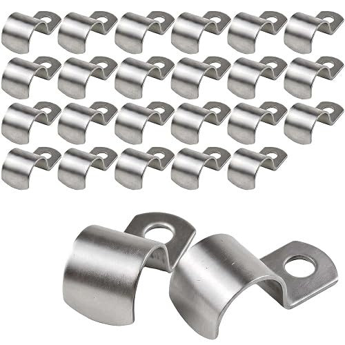 METAL CABLE CLAMPS 4 MM STAINLESS STEEL U FOR PIPES 50 PCS. metal Brand no brand