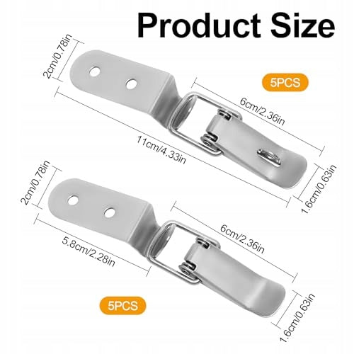 METAL CLAMP FASTENERS 76 5X24MM SNAP FOR BOXES 10PCS Manufacturer code Bez marki