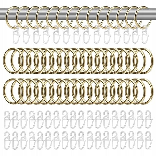 METAL CURTAIN RINGS 30 MM HOOKS DOOR WINDOW 100 PCS. METAL