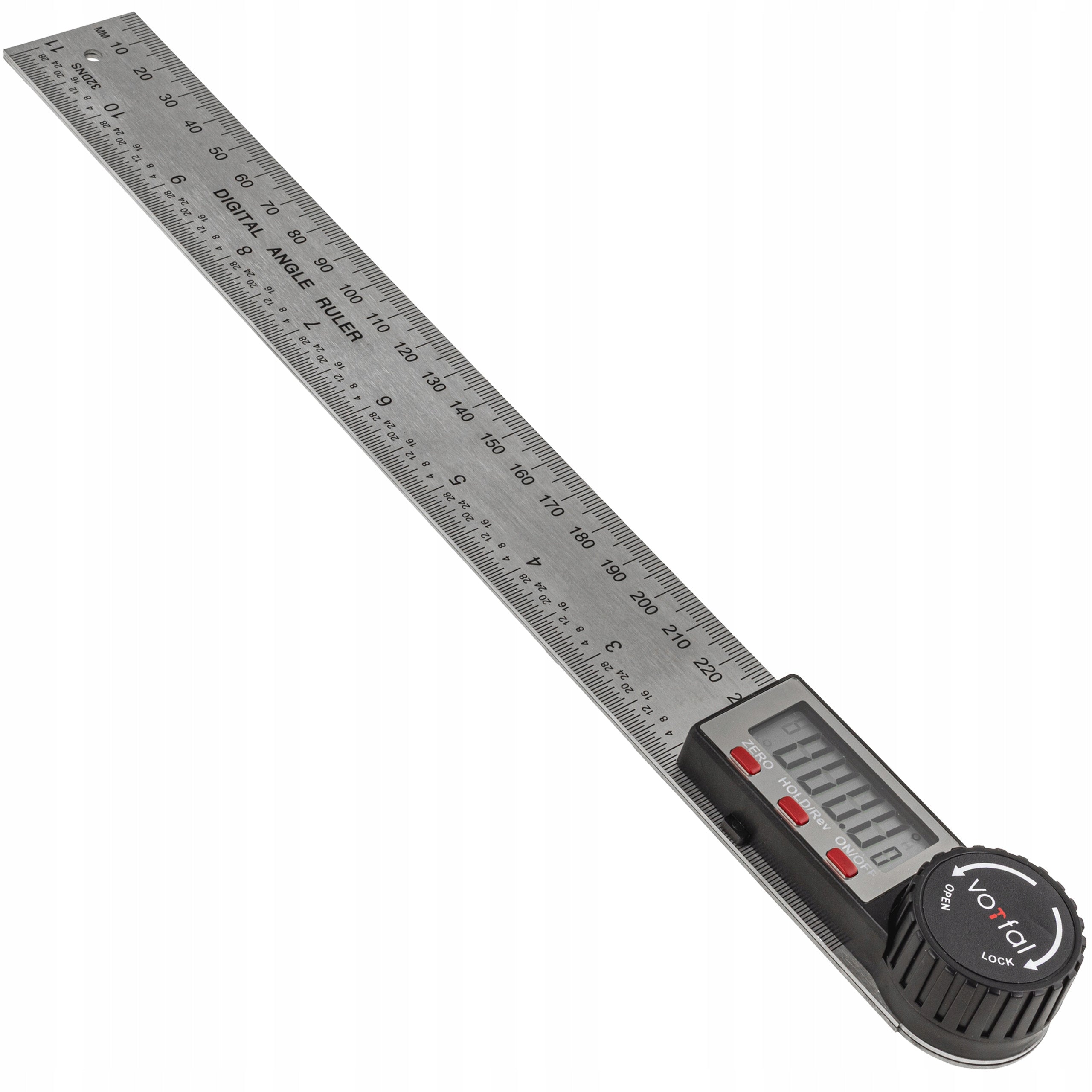 METAL DIGITAL ELECTRONIC PROTRACTOR WITH LCD SCREEN RULER 300 MM 360° Packaging status original