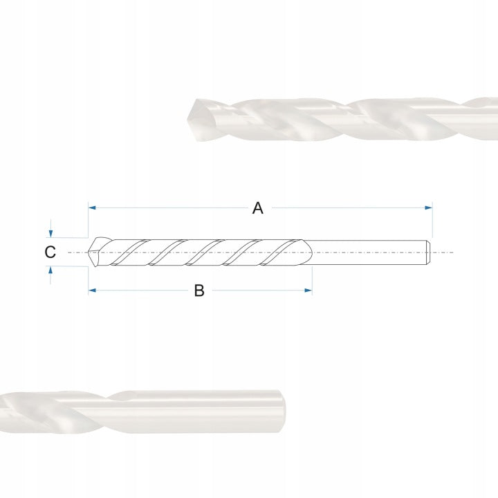 METAL DRILL BIT 5.0 mm TITANIUM FOR STEEL CAST IRON NWKA HSS TiN 4241 TITANIUM Mounting type cylindrical