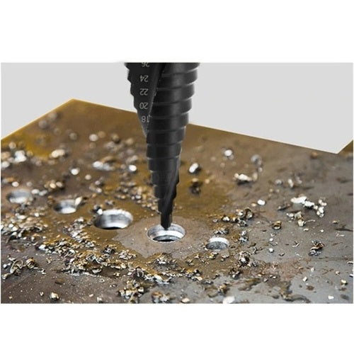 METAL GRADUATED CONICAL DRILL BITS 4-32 mm With Case Packaging status original