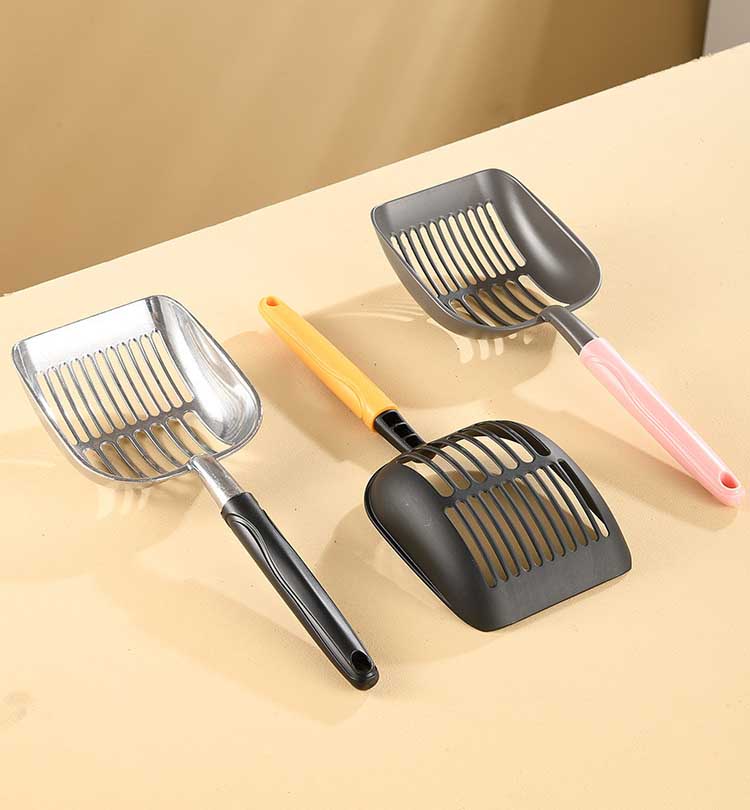METAL LITTER BOX SPATULA STRONG BLACK LARGE CAT DUSTPAN 35cm Product width 13 cm
