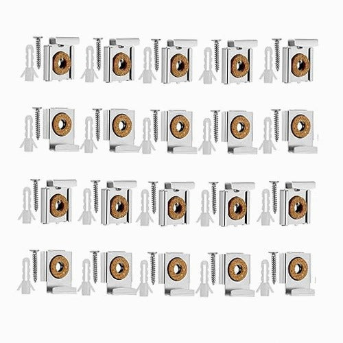 METAL MIRROR CLIPS SET OF 5 PCS METAL WALL MIRROR MOUNT