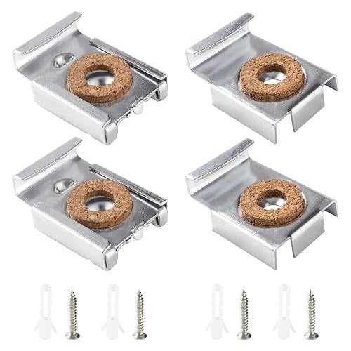 METAL MIRROR MOUNT CLIPS SET OF 3 PIECES FOR METAL WALL Brand no brand
