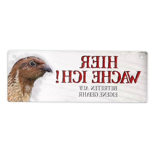 METAL PLAQUE QUAIL FOR DOOR GIFT DECORATION ALUMINUM