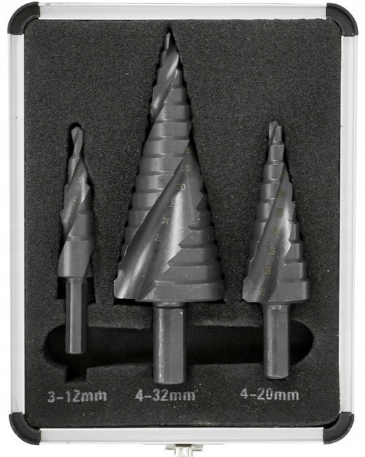 METAL SPIRAL STEP CONICAL DRILL BITS 4-32 mm Mounting type cylindrical
